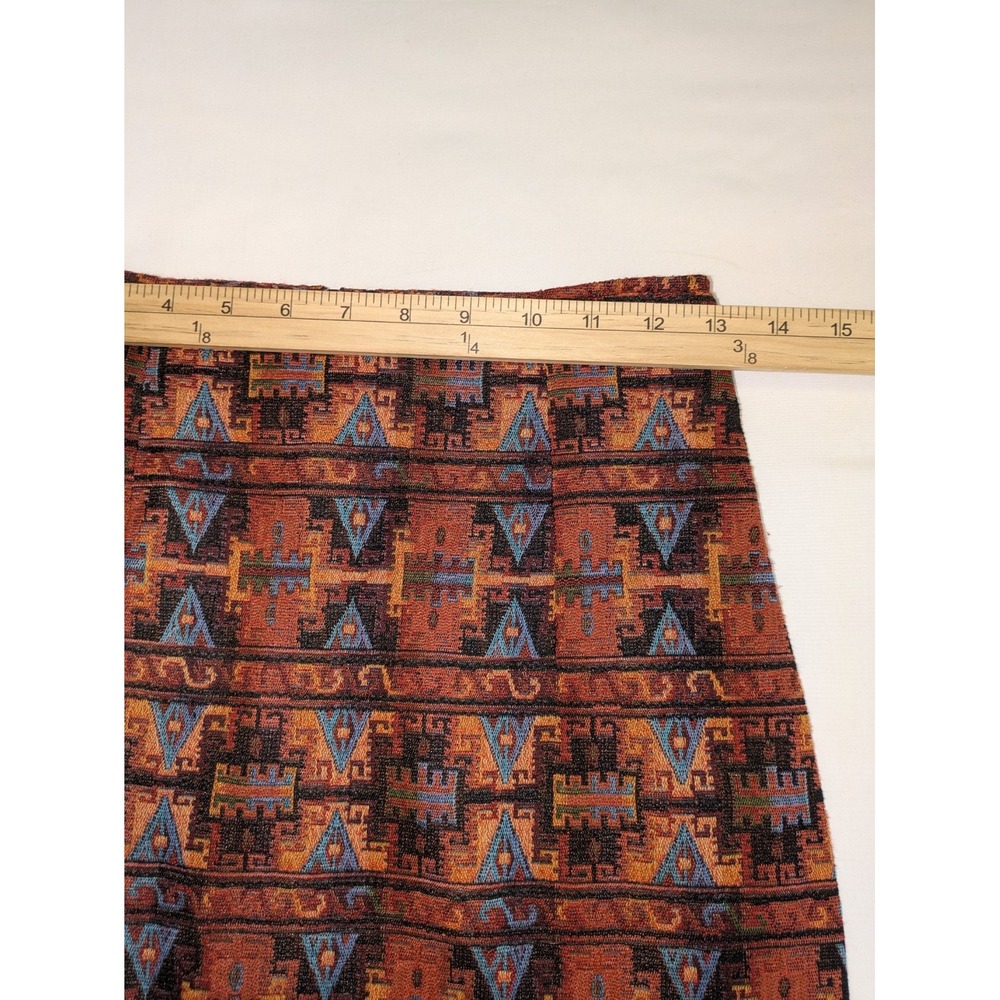 The Limited Tapestry Pencil Skirt Size 4 Southwestern Aztec Woven Italy 90s Y2K - Picture 6 of 8
